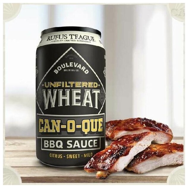 Соус томатный Rufus Teague "Can-O-Que UNFILTERED WHEAT BBQ SAUCE", ж/б 382гр, 1шт