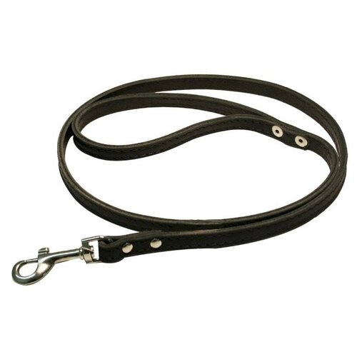 Поводок Зооэкспресс для собак 2сл из кожи чёрный 10мм 0111Ч 410₽
