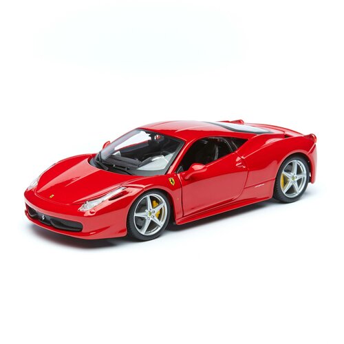 Спортивный автомобиль Bburago Ferrari 458 Italia (18-26003) 1:24, 18 см, красный