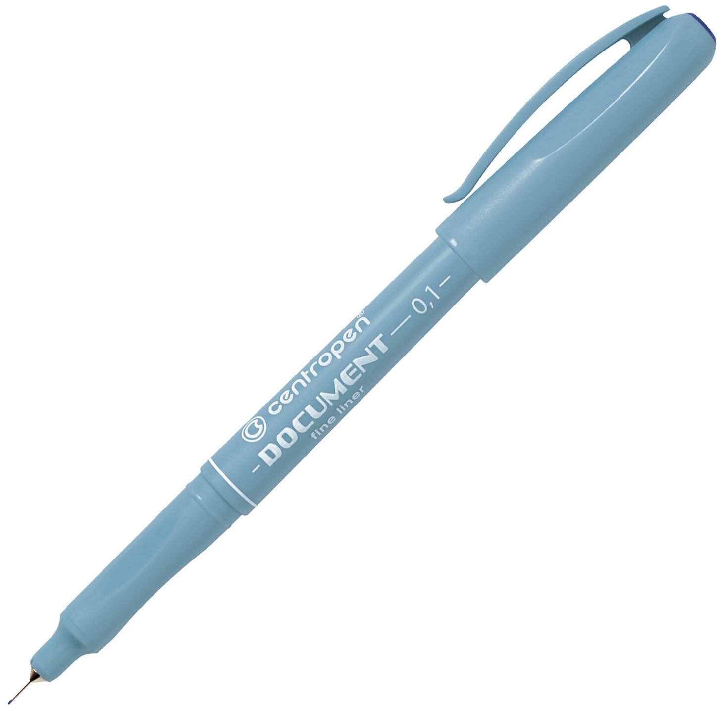 Ручка капиллярная (линер) синяя CENTROPEN "Document", трехгранная, линия письма 0,1 мм, 2631/0,1, 2 2631 0110