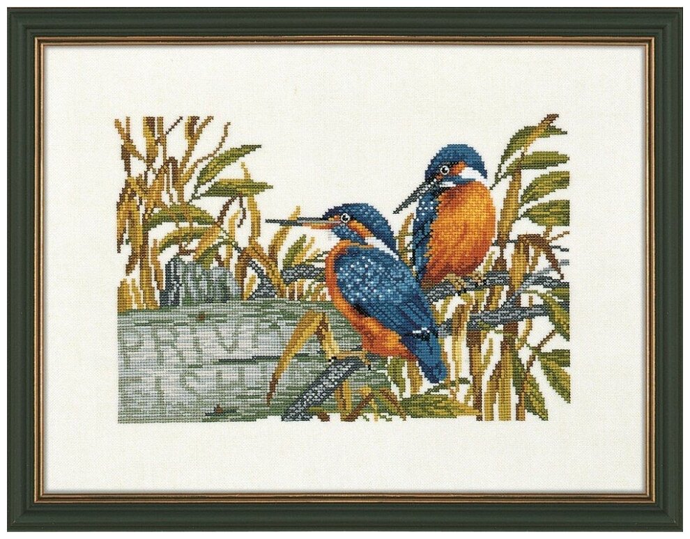 Kingfishers (Зимородки) #14-147 Eva Rosenstand Набор для вышивания 40 x 30 см Счетный крест