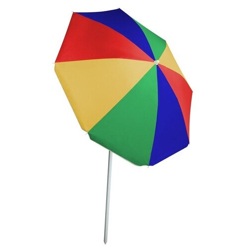Зонт Пляжный С Наклоном D=180, + Стойка 19/22Мм, Полиэстер, Разноцветный, Eurica (арт. 681661)