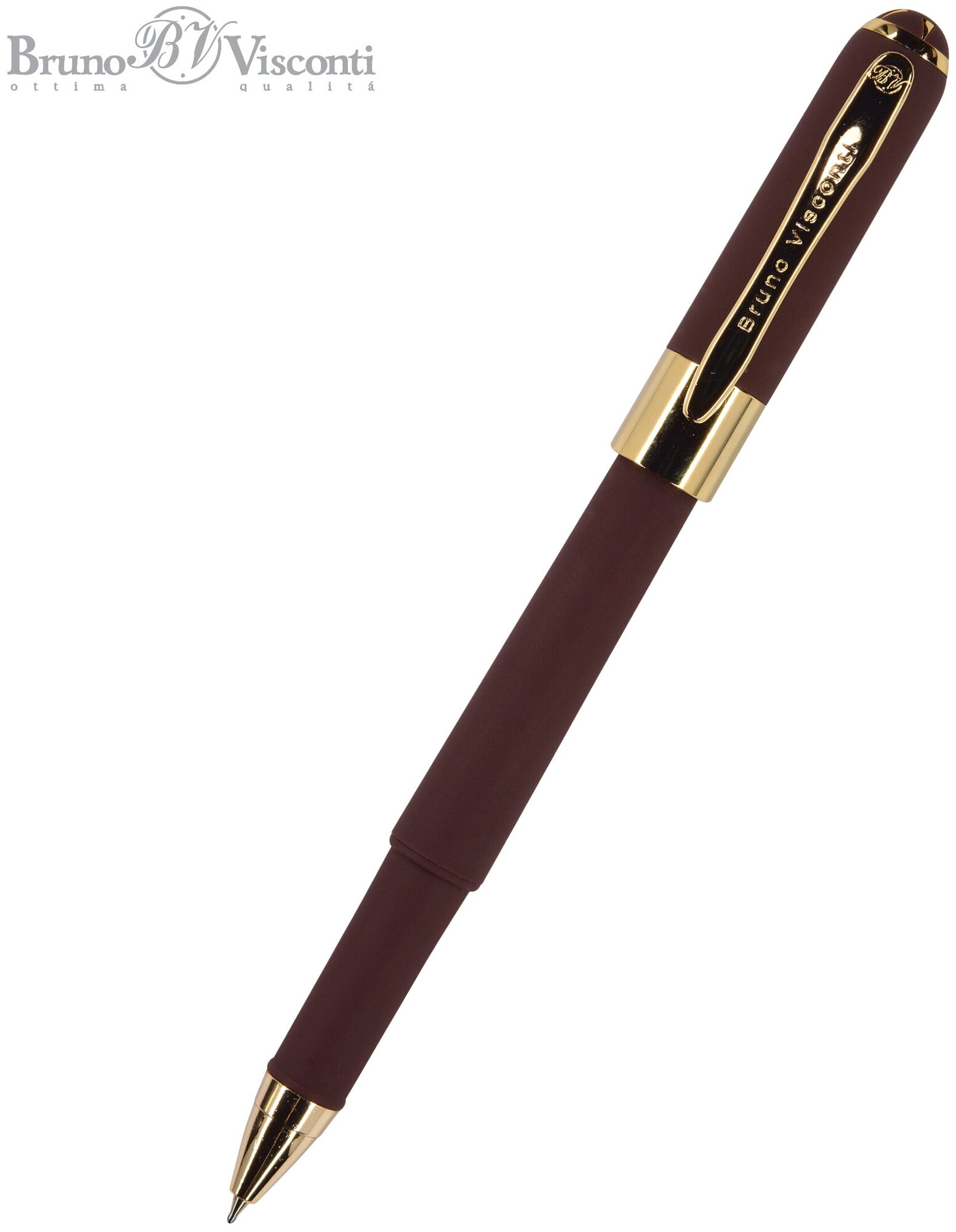 Ручка шариковая BrunoVisconti, 0,5 мм, синяя, Monaco (коричневый корпус), Арт. 20-0125/05