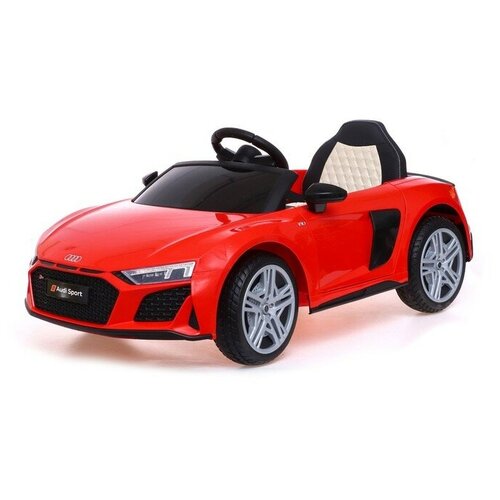 Электромобиль AUDI R8 SPYDER, EVA колеса, кожаное сидение, цвет красный