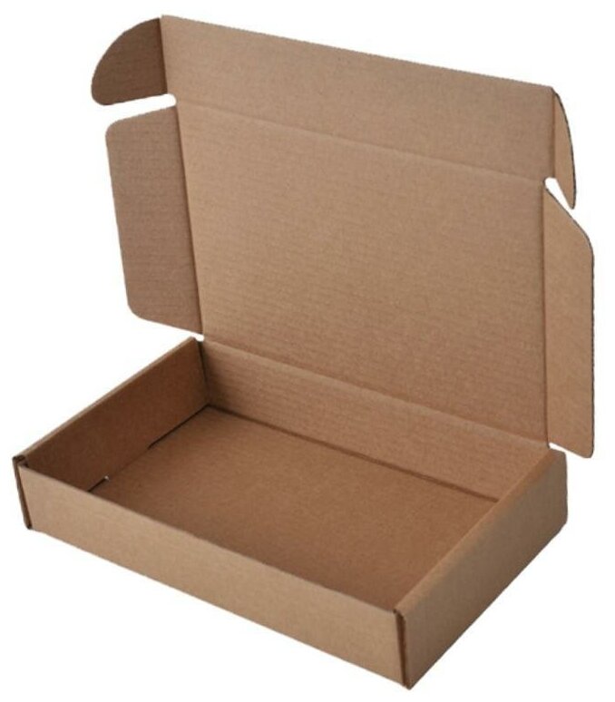 Коробки почтовые Коробка картонная для переезда и хранения вещей / короб складной тип "Е", 270*165*50 мм, T23, 100% целлюлоза 100шт.