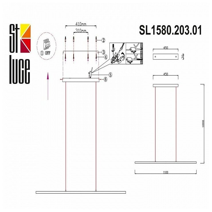 Светильник St Luce RALIO SL1580.203.01 - фото №4