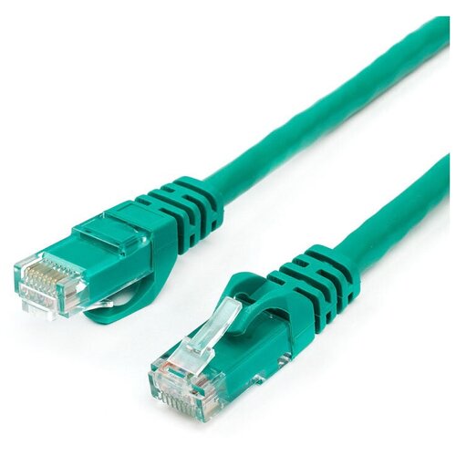Atcom / Кабель для интернета Патч-корд UTP RJ45, CAT.6, 3 m зеленый AT9411 коннектор atcom rj45 f rj45 f для удлинения патч корда 10штук