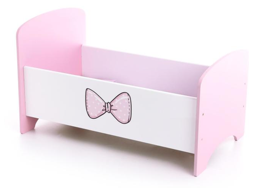 Авалон кроватка классическая «Бант» розовый/белый