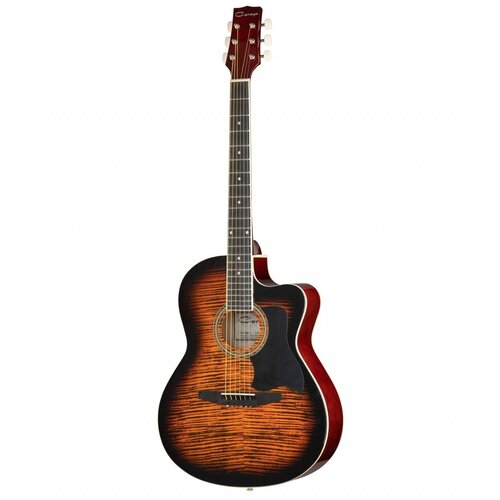 Акустическая гитара, с вырезом, санберст Caraya C901T-BS