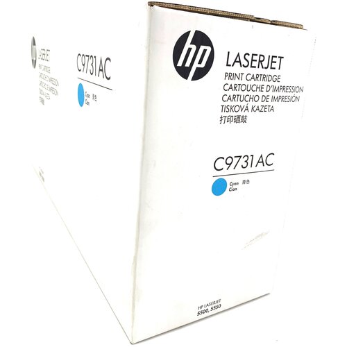 Картридж HP C9731AC для HP LaserJet 5500 голубой 12000стр картридж hp c9731ac 12000стр голубой