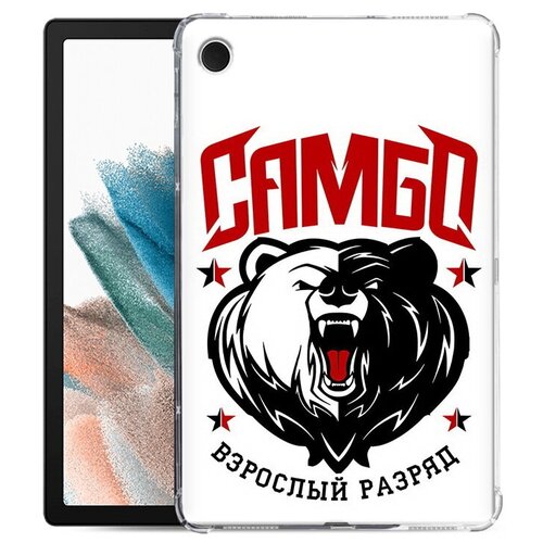 Чехол задняя-панель-накладка-бампер MyPads Единоборства Самбо медведь для Samsung Galaxy Tab A8 10.5 2021 (SM-X200N) противоударный