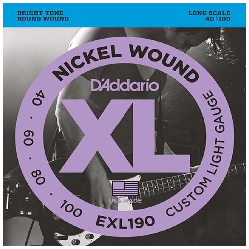 Струны для бас-гитары D'Addario EXL190