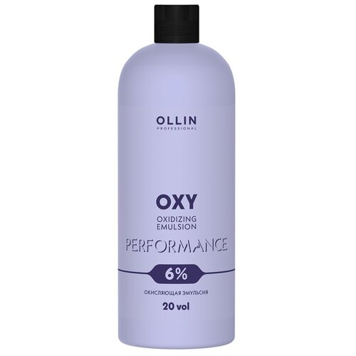 OLLIN Professional Окисляющая эмульсия Perfomance Oxy 6 %, 1000 мл, 1000 г ollin осветляющий порошок blond performance aroma mint 30 г