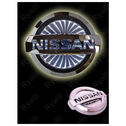 Автомобильная светодиодная эмблема 3D ниссан nissan 9см х 10.5см