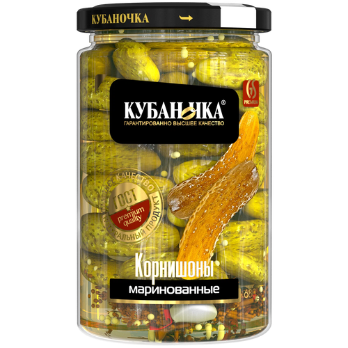 Огурцы деликатесные маринованные Кубаночка, 680 г