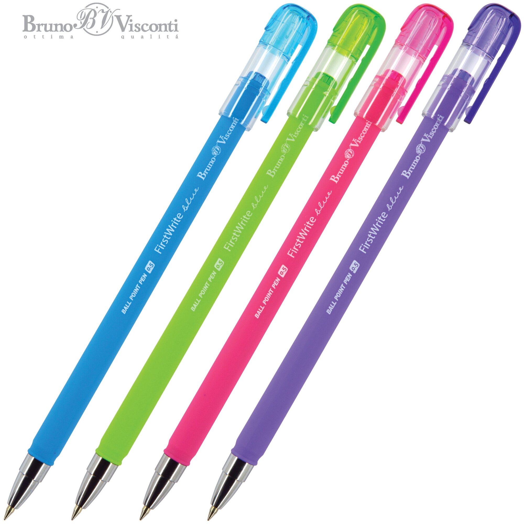 Ручкa BrunoVisconti, шариковая, 0.5 мм, синяя, FirstWrite. SPECIAL, Арт. 20-0237