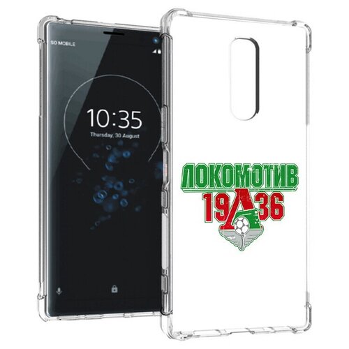 Чехол задняя-панель-накладка-бампер MyPads ФК локомотив 1936 для Sony Xperia 1 (J9110)/Sony Xperia XZ4 противоударный чехол задняя панель накладка бампер mypads фк цск логотип для sony xperia 1 j9110 sony xperia xz4 противоударный