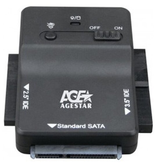 Док-станция для HDD 3,5' Agestar 3FBCP1 SATA/IDE пластик черный