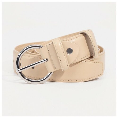 фото Ремень жен 06-01-02-01, 3,5*0,3*110 см, винт, пряжка металл, молочный noname