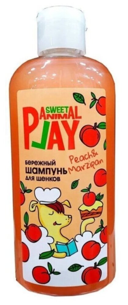 Animal Play Sweet шампунь бережный персиковый марципан для щенков и котят (300 мл.) - фото №1