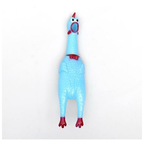Игрушка пищащая Задумчивая курица для собак, 28 см, голубая игрушка для собак пижон пищащая задумчивая курица 28 см голубая