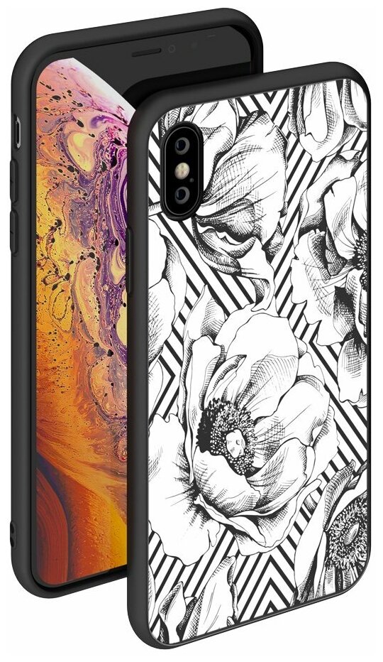 Чехол-накладка закаленное стекло Deppa Glass Case D-86504 для iPhone XS/ X (5.8") 2.0мм Белый