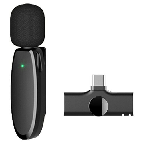 Премиальный HiFi микрофон беспроводной 24 ГГц динамический для телефонаПК с зажимом для воротника трансмиттером и кабелем Type-C 69900₽
