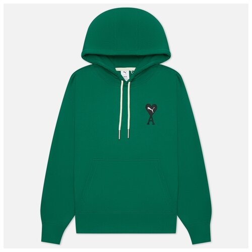 фото Мужская толстовка puma x ami hoodie зелёный , размер m
