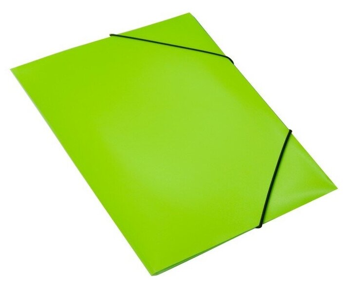 Папка на резинке "Neon" А4, 30мм, 500мкм, неоновая, салатовая 7635106
