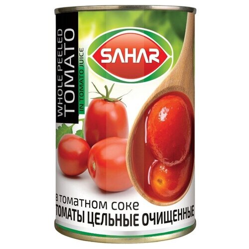 Томаты "SAHAR" цельные очищенные в томатном соке 400 г. иран