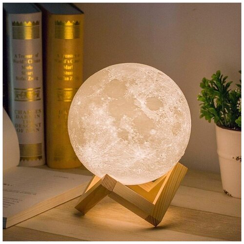 Светильник ночник Луна 3D, шар 12 см