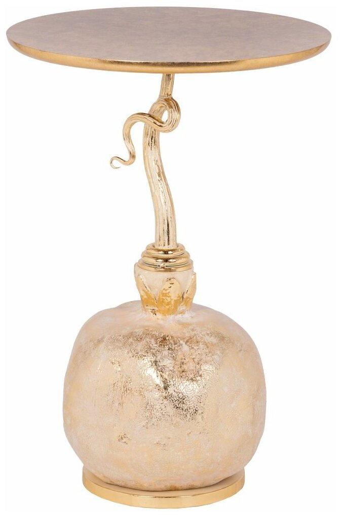Столик декоративный Жемчужный гранат Айвори Мраморное золото - фотография № 8
