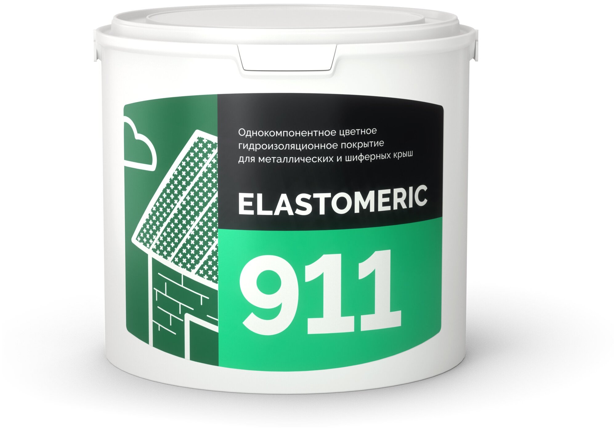 Покрытие для гидроизоляции и окраски металлических крыш Elastomeric 911 (3кг.), темно-коричневый