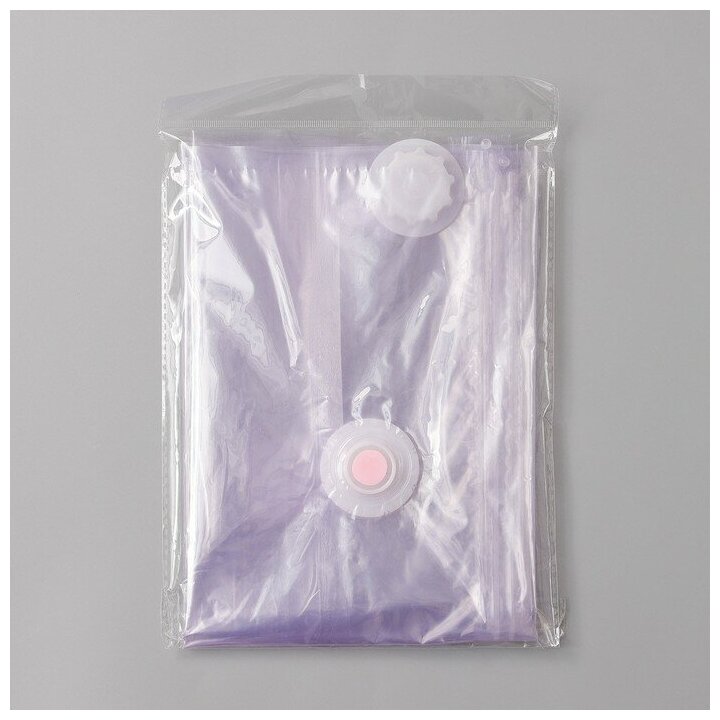 Вакуумный пакет для хранения вещей КНР "Лаванда", 50х60 см, ароматизированный (3782365) - фотография № 5
