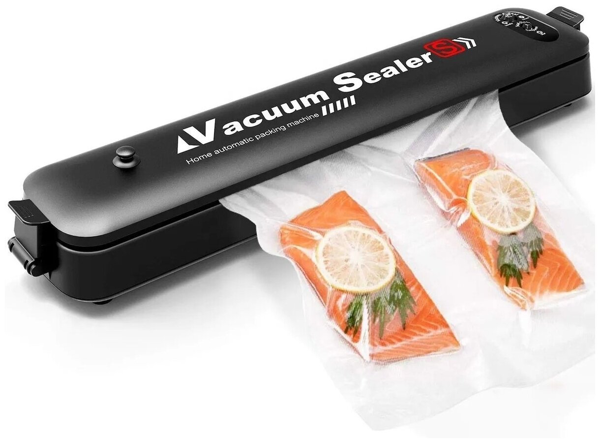 Вакуумный упаковщик Haifisch Vacuum Sealer S с пакетами (Черный) - фотография № 1