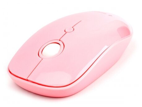 Мышь беспроводная Gembird MUSW-390 24ГГц 2 кнопки колесо кнопка1000DPI розовый глянец