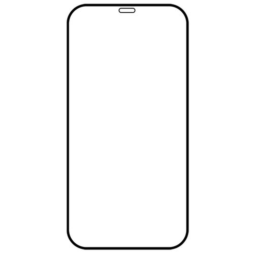 Стекло защитное Krutoff с полной проклейкой для iPhone 12 mini (5.4) черное комплект 2 стекла 1 в подарок full glue premium krutoff для iphone 7 8 белое