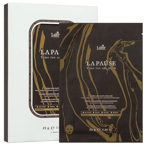 La'dor, Маска для лица антивозрастная тканевая для интенсивного увлажнения кожи La-Pause Time Tox Spa Mask, 25 г