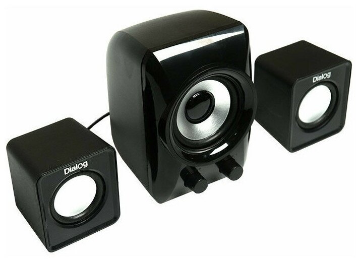 Dialog Colibri AC-202UP BLACK - колонки 2.1, 11W RMS, черные, питание от USB