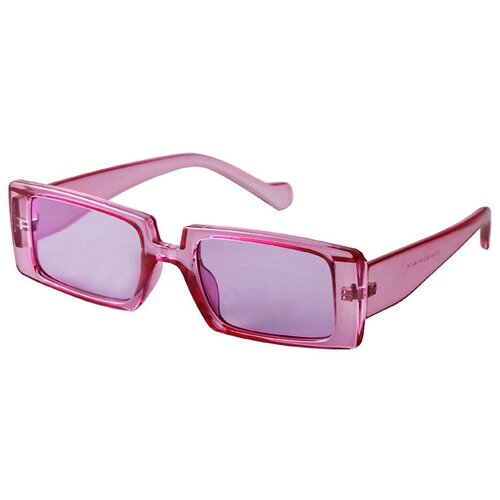 фото Солнцезащитные очки s00049, прямоугольные, оправа: пластик, с защитой от уф, поляризационные, зеркальные, фиолетовый banttax