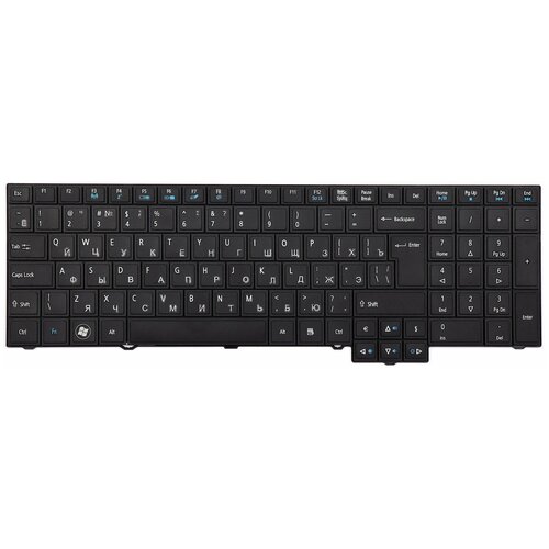 Клавиатура для ноутбука Acer TravelMate 5760 7750 6595TG Series Плоский Enter Черная без рамки PN 9ZN6SSQ00R 705₽