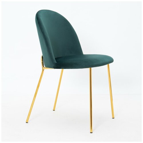 Стул PMG MUSSI, т.зелёный / ножки золото