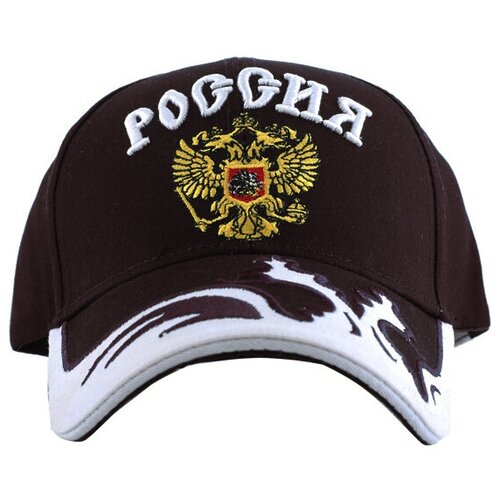 фото Бейсболка "россия, гербы", черная нет бренда