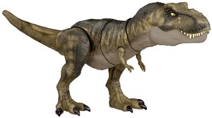 Фигурка Mattel Jurassic World Хищный свирепый Ти-Рекс HDY55, 21.3 см коричневый