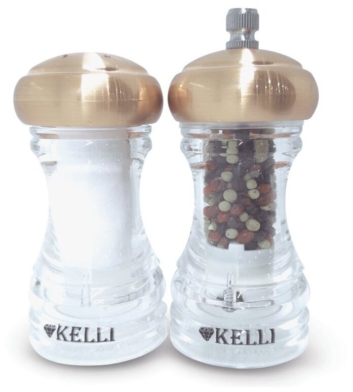 Kelli KL-11114 Набор: перечница-мельница и солонка 10см Kelli