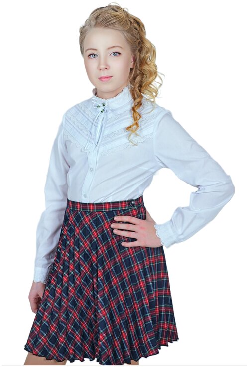 Школьная юбка-полусолнце Инфанта, мини, пояс на резинке, размер 134-64