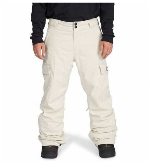 Горнолыжные брюки DC Shoes, карманы, мембрана, утепленные, водонепроницаемые, размер XXL, белый