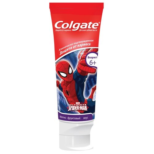 Зубная паста Colgate Barbie/spiderman фруктовый, 75 г