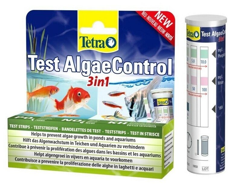 Тест TETRA Test AlgaeControl 3in1 полоски PO4/NO3/KH для пресной воды 25шт. - фотография № 6