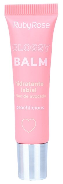 Увлажняющий бальзам для губ "Ruby Rose", "Glossy Balm", персиковый, 3 тон, 8,3 г